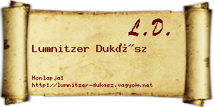 Lumnitzer Dukász névjegykártya